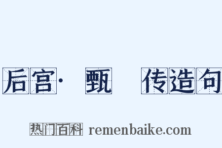 后宫·甄嬛传造句是什么意思的图片